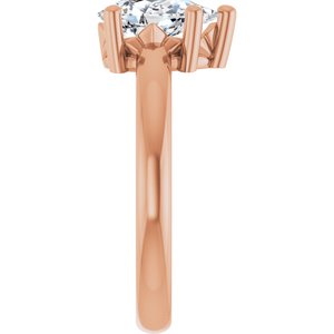 18K Rose Gold 9x5.5 mm Pear Ring Mounting – image 7