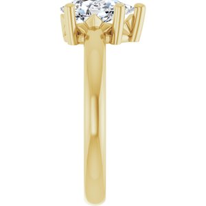 14K Yellow Gold 9x5.5 mm Pear Ring Mounting – image 7