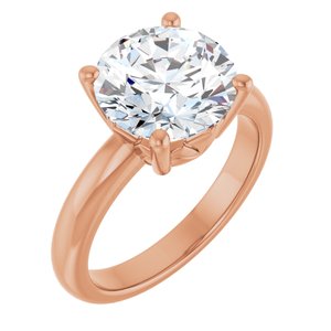 18K Rose Gold 10 mm Round Ring Mounting