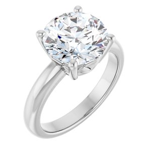 10K White Gold 10 mm Round Ring Mounting