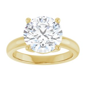 14K Yellow Gold 10 mm Round Ring Mounting – image 5