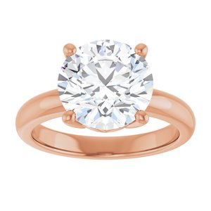 10K Rose Gold 10 mm Round Ring Mounting – image 5