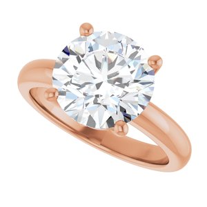 14K Rose Gold 10 mm Round Ring Mounting – image 8
