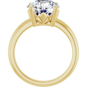 14K Yellow Gold 10 mm Round Ring Mounting – image 3