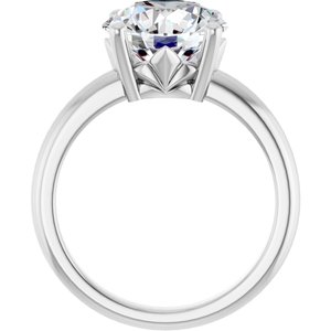 10K X1 White Gold 10 mm Round Ring Mounting – image 3