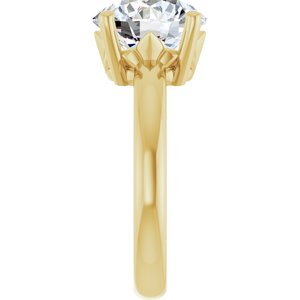 14K Yellow Gold 10 mm Round Ring Mounting – image 7