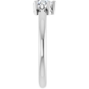 10K X1 White Gold 5x3 mm Pear Ring Mounting – image 7