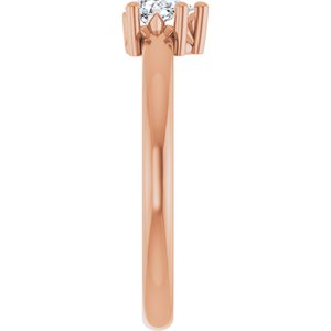 10K Rose Gold 5x3 mm Pear Ring Mounting – image 7