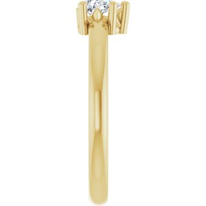 14K Yellow Gold 5x3 mm Pear Ring Mounting – image 7