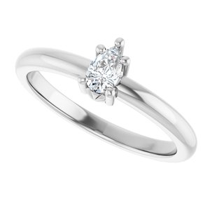 Platinum 5x3 mm Pear Ring Mounting – image 8