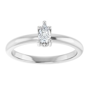 Continuum Sterling Silver 5x3 mm Pear Ring Mounting – image 5