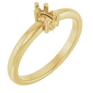 14K Yellow Gold 5x3 mm Pear Ring Mounting – image 2