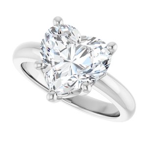 Sterling Silver 10x10 mm Heart Ring Mounting – image 8