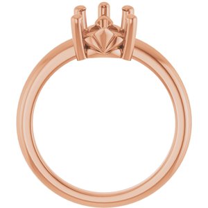 10K Rose Gold 12x8 mm Pear Ring Mounting – image 4
