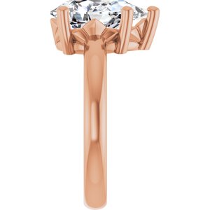 10K Rose Gold 12x8 mm Pear Ring Mounting – image 7