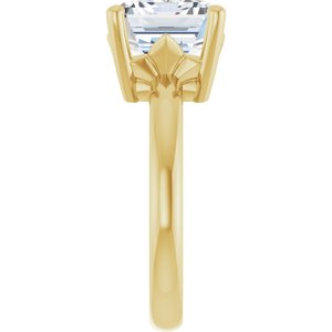 10K Yellow Gold 11x9 mm Emerald Ring Mounting – image 7