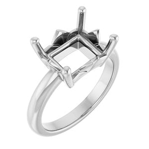 Sterling Silver 11x9 mm Emerald Ring Mounting – image 2
