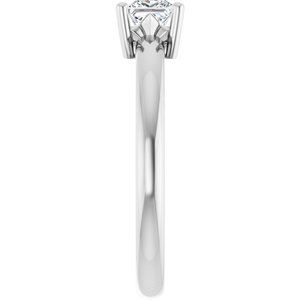 Sterling Silver 4x4 mm Square Ring Mounting – image 7