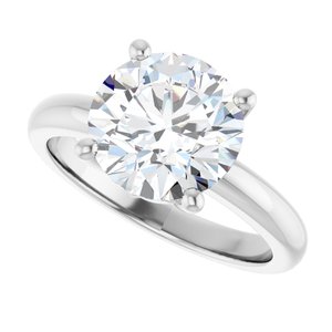 10K X1 White Gold 9.4 mm Round Ring Mounting – image 8