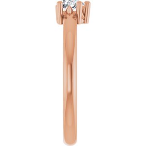 14K Rose Gold 4.5x3 mm Pear Ring Mounting – image 7