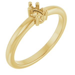 10K Yellow Gold 4.5x3 mm Pear Ring Mounting – image 2