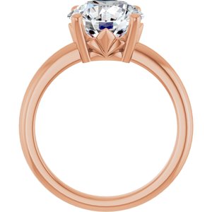 18K Rose Gold 9.4 mm Round Ring Mounting – image 3