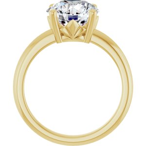 18K Yellow Gold 9.4 mm Round Ring Mounting – image 3