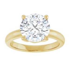 14K Yellow Gold 9.4 mm Round Ring Mounting – image 5