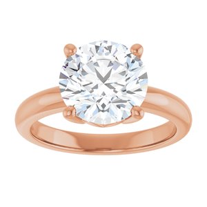 18K Rose Gold 9.4 mm Round Ring Mounting – image 5