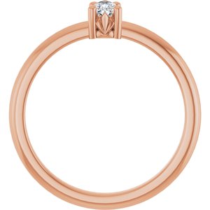14K Rose Gold 4.5x3 mm Pear Ring Mounting – image 3