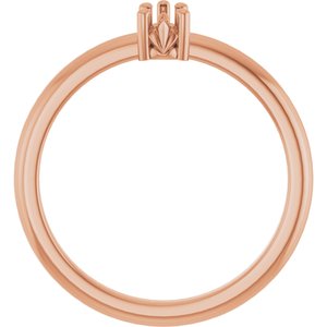 14K Rose Gold 4.5x3 mm Pear Ring Mounting – image 4