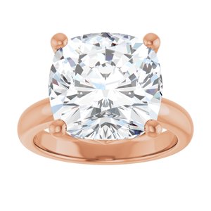 10K Rose Gold 12x12 mm Cushion Ring Mounting – image 5