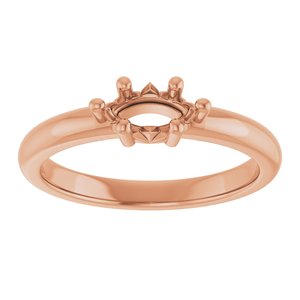 14K Rose Gold 7x3.5 mm Marquise Ring Mounting – image 6