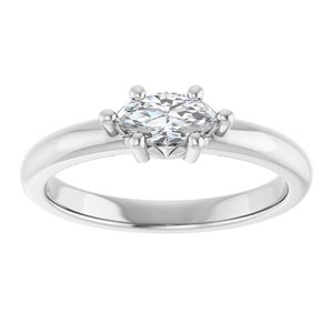 Platinum 7x3.5 mm Marquise Ring Mounting – image 5