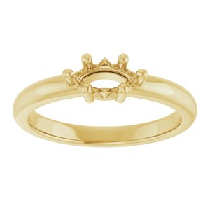 10K Yellow Gold 7x3.5 mm Marquise Ring Mounting – image 6