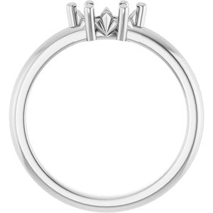 18K Palladium White Gold 7x3.5 mm Marquise Ring Mounting – image 4