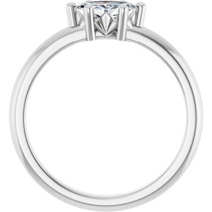 18K X1 White Gold 7x3.5 mm Marquise Ring Mounting – image 3