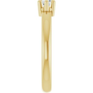 14K Yellow Gold 7x3.5 mm Marquise Ring Mounting – image 7