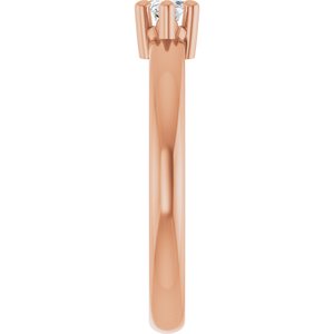 10K Rose Gold 7x3.5 mm Marquise Ring Mounting – image 7