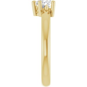 14K Yellow Gold 5x5 mm Heart Ring Mounting – image 7
