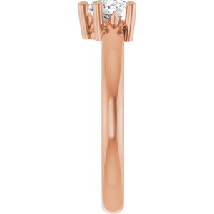 14K Rose Gold 5x5 mm Heart Ring Mounting – image 7
