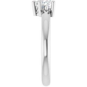 18K White Gold 5x5 mm Heart Ring Mounting – image 7