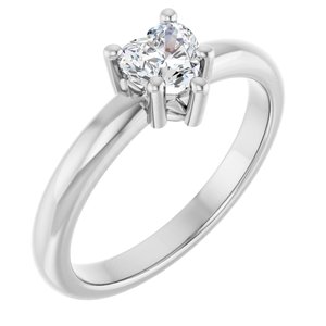 Sterling Silver 5x5 mm Heart Ring Mounting