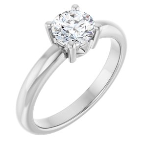 Platinum 6 mm Round Ring Mounting