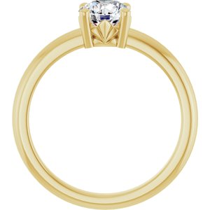 10K Yellow Gold 6 mm Round Ring Mounting – image 3
