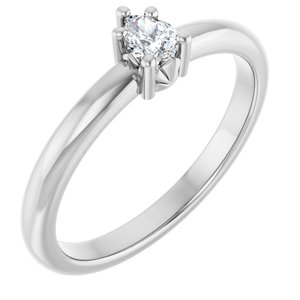 18K Palladium White Gold 4x3 mm Pear Ring Mounting