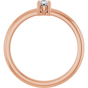 14K Rose Gold 4x3 mm Pear Ring Mounting – image 3