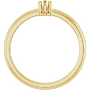 14K Yellow Gold 4x3 mm Pear Ring Mounting – image 4