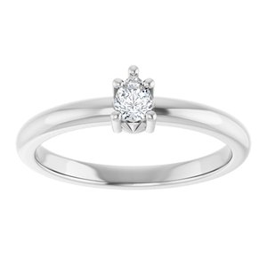 10K White Gold 4x3 mm Pear Ring Mounting – image 5