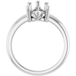 Sterling Silver 13x8 mm Pear Ring Mounting – image 4